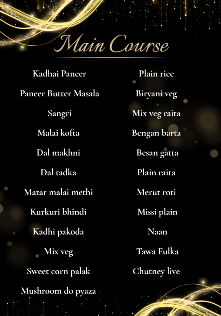 Wedding Menu